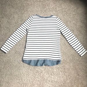 LOFT Tops - NWOT LOFT Striped Twofer with Chambray Shirttail LOFT Tops - NWOT LOFT Striped Twofer with Chambray Shirttail
